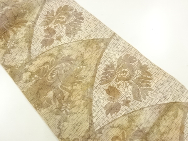 JAPANESE NAGOYA OBI / WOVEN BIRD